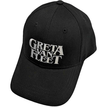 Greta Van Fleet - White Logo - OSFA Black Baseball Cap