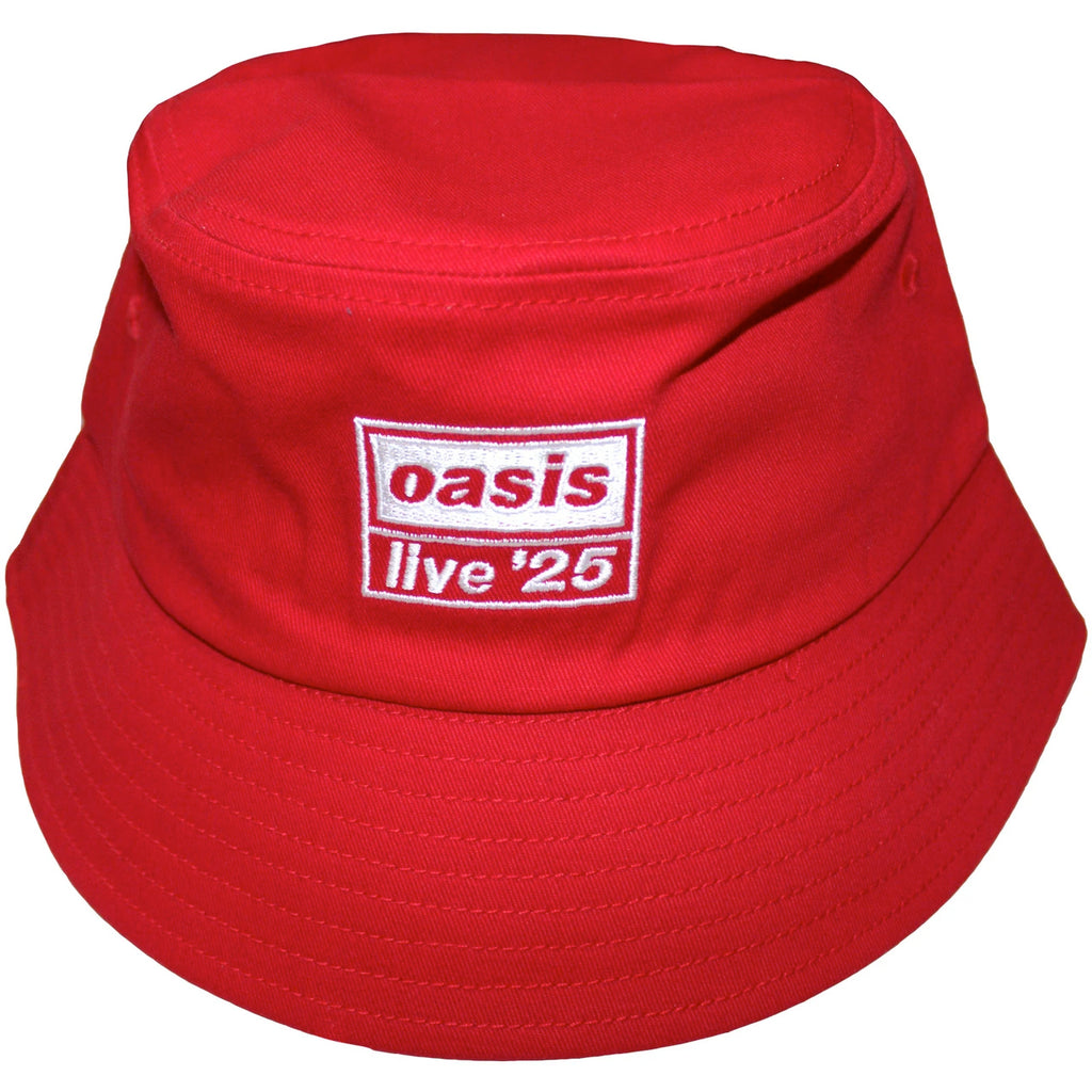 Oasis - Live '25 Logo Ex-Tour Merch -Red Bucket. Cap