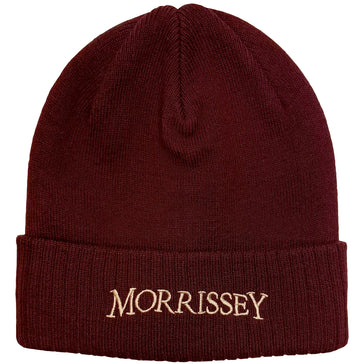 Morrissey - Arched Logo - Maroon Red OSFA Beanie Ski  Cap