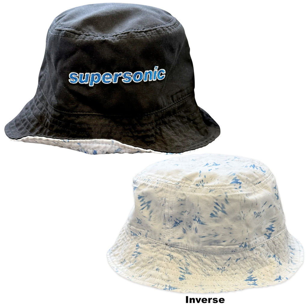 Oasis - Supersonic/Tie Dye Reversible Ex-Tour Merch -Black Bucket. Cap
