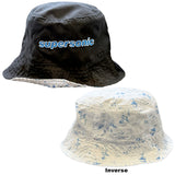 Oasis - Supersonic/Tie Dye Reversible Ex-Tour Merch -Black Bucket. Cap