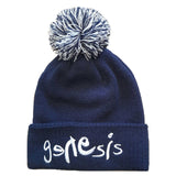 Genesis - Logo - Navy Blue  OSFA Bobble Beanie Ski Cap