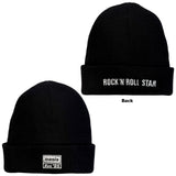 Oasis - Live '25  RnR Star-Embroidered Logo - Black OSFA Beanie Ski  Cap