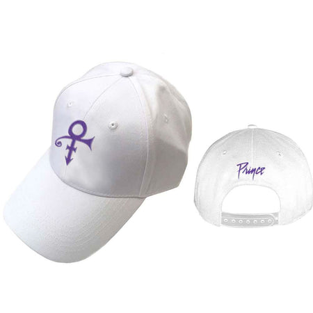 Prince - Purple Symbol & Logo - White  Snap Back Baseball Cap