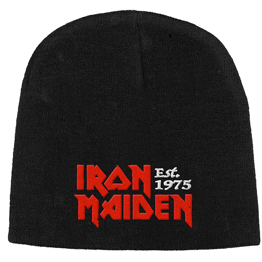 Iron Maiden - Est 1975 - Black Ski Cap Beanie