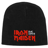 Iron Maiden - Est 1975 - Black Ski Cap Beanie