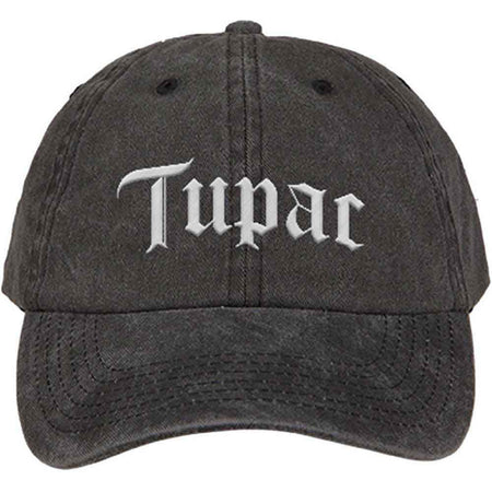 Tupac -Gothic Logo  - OSFACharcoal Grey Baseball Cap