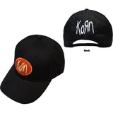 Korn - Oval Logo- Black  OSFA Snapback Baseball Cap