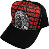 Iron Maiden - Eddie Logo Repeat - Black OSFA Baseball Cap