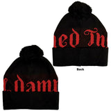 The Damned - Red Logo Ex-Tour Merch - Black Bobble Ski Cap Beanie