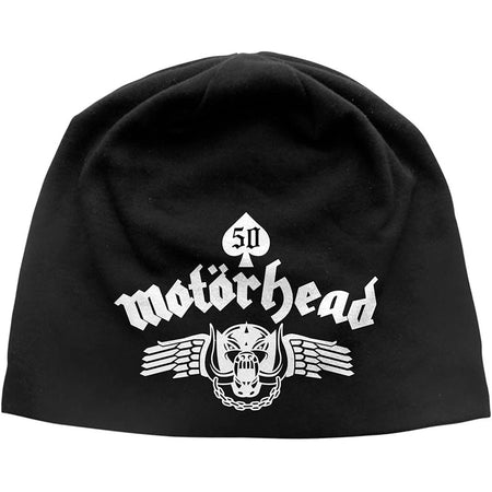 Motorhead - Skull Wing JD Print - Black Beanie Ski Cap
