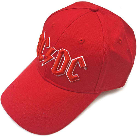 AC/DC - Red Logo - Red OSFA Baseball Cap