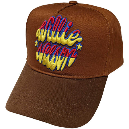 Willie Nelson - Emblem -  OSFA Brown Baseball Cap