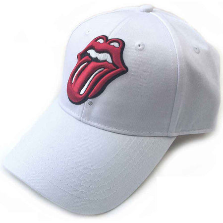 The Rolling Stones - Tongue Logo - White Baseball Cap