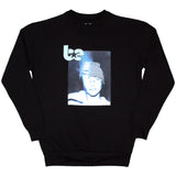 Billie Eilish - Blue Hat Photo - Black Crew Sweatshirt