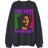 Bob Marley - One Love ( Oversized) - Black Crew Sweatshirt