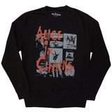 Alice In Chains - Album Montage - Black Crew Neck Sweatshirt