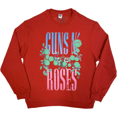 Guns N Roses - Guns & Vine - Red Crew Sweatshirt