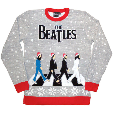 The Beatles - Drop T/Abbey Road Christmas - Grey Sweater
