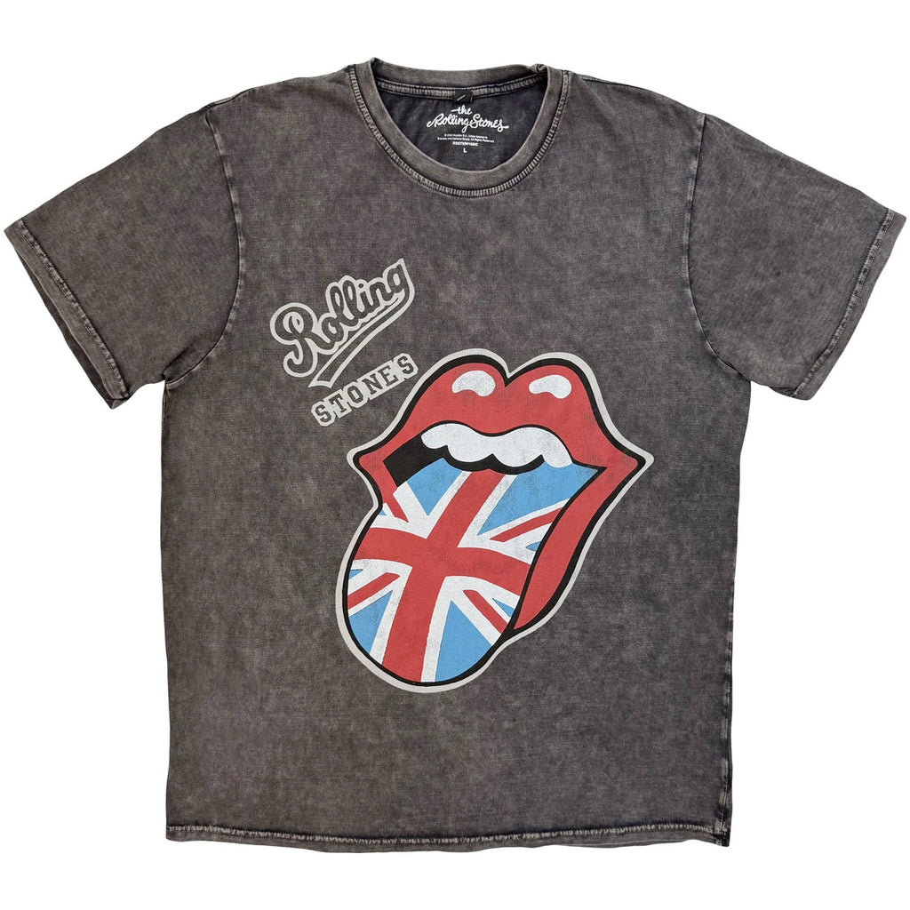 The Rolling Stones - British Tongue - Charcoal Grey Stone Wash  t-shirt
