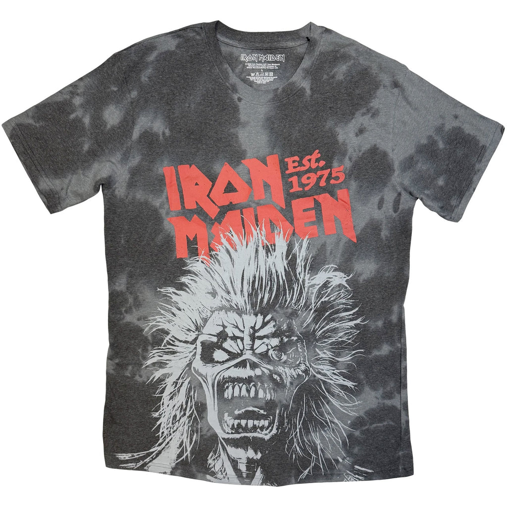 Iron Maiden - Jumbo Scream Head- Black Dye Wash t-shirt