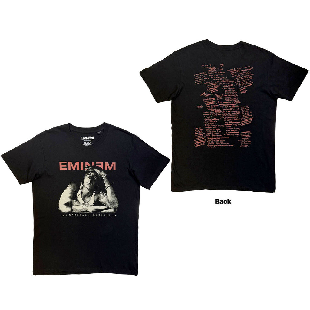 Eminem - Eminem Script Lyrics - Black  t-shirt
