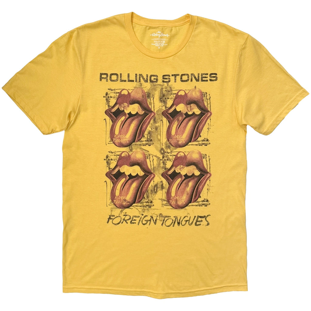 The Rolling Stones -  Four Tongues  - Yellow t-shirt