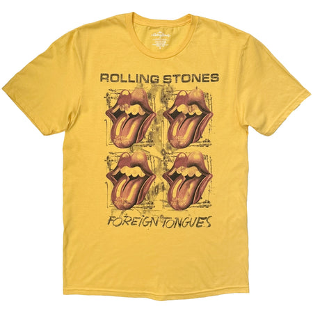 The Rolling Stones -  Four Tongues  - Yellow t-shirt