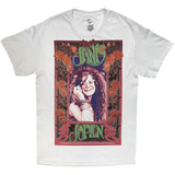 Janis Joplin - Rose Border - White t-shirt