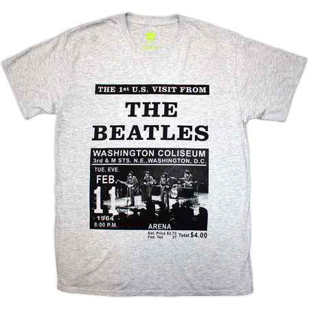 The Beatles - Washington '64 Promo - Grey  t-shirt