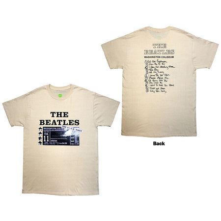 The Beatles - Washington '64 Promo & Setlist - Sand  t-shirt