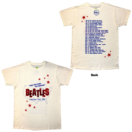 The Beatles - American Tour '64 with Tour dates - Natural Color  t-shirt