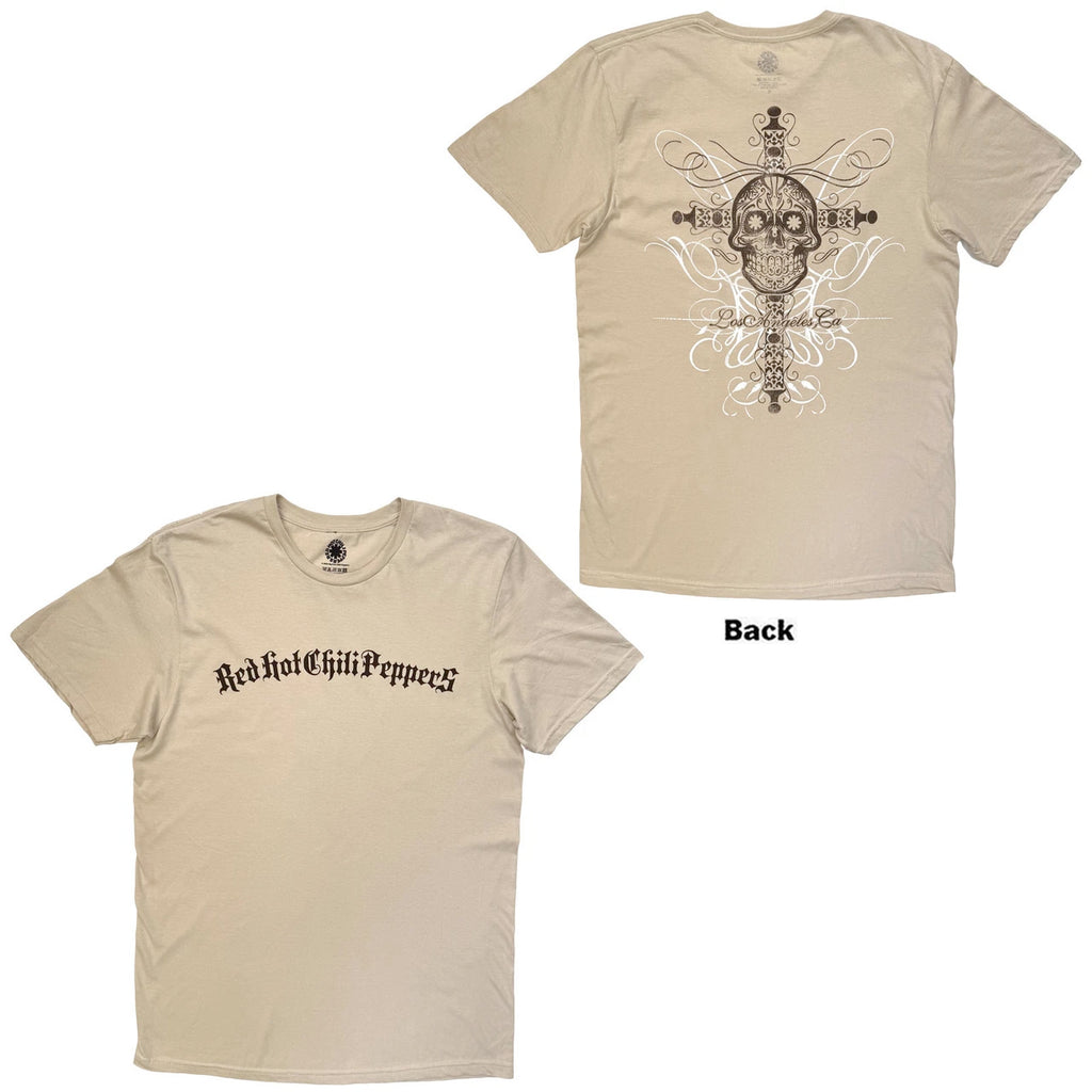 Red Hot Chili Peppers - Skull Cross - Sand t-shirt