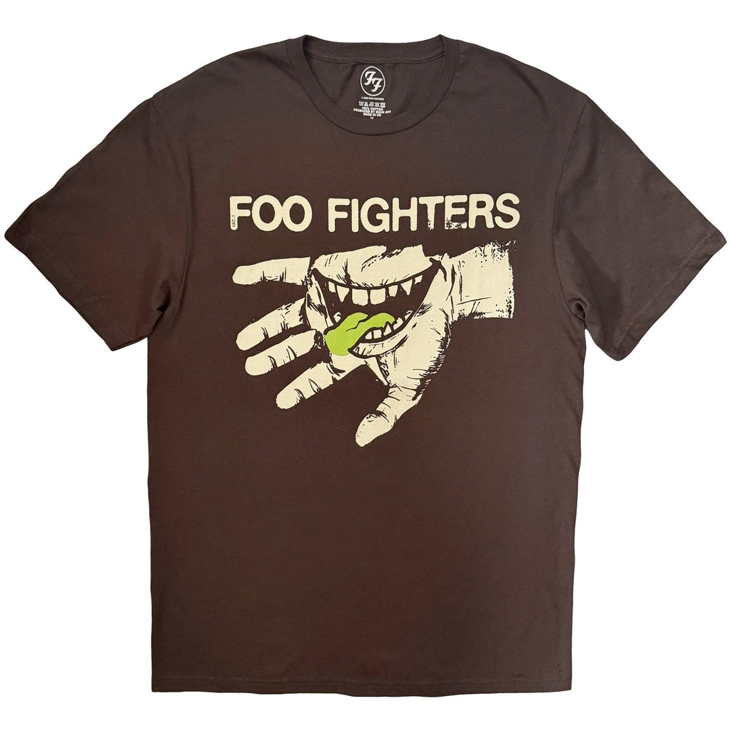 Foo Fighters - Hand Teeth - Brown  t-shirt