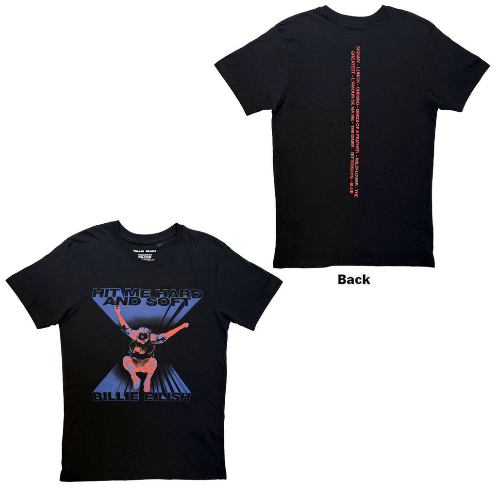 Billie Eilish - Jump Tracklist Spine - Black t-shirt