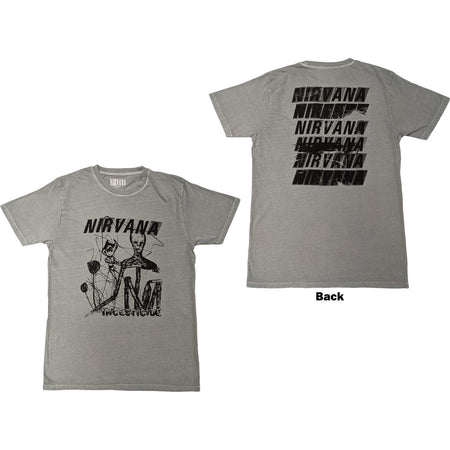 Nirvana - Kurt Cobain - Incesticide Stacked Logo - Green t-shirt