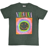 Nirvana - Kurt Cobain - Smiley Glow Box - Green t-shirt