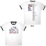 The Stone Roses - 2013 Tour - White Ringer  t-shirt