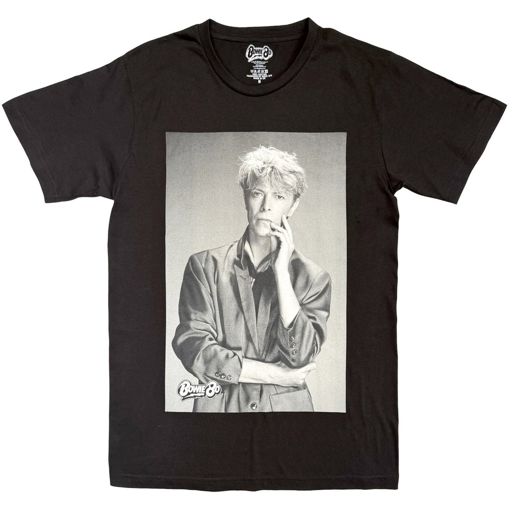 David Bowie - Black & White Portrait - Black t-shirt