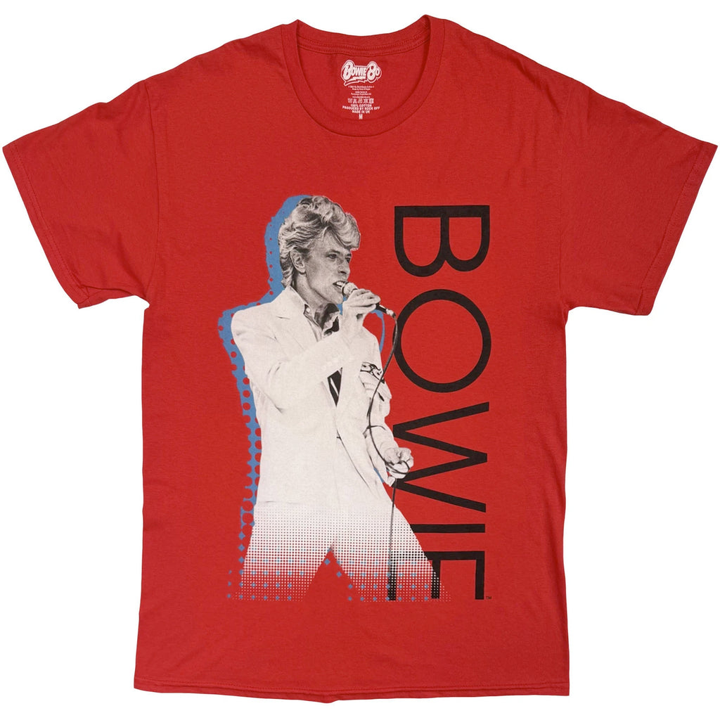 David Bowie - Retro Portrait - Red t-shirt