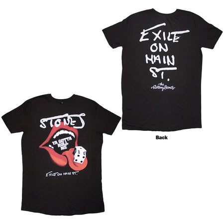 Rolling Stones - Ya Gotta Roll Me Exile  - Ladies Black T-shirt Dress