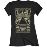 Pink Floyd - Carnegie Hall Poster - Ladies Junior Black T-shirt