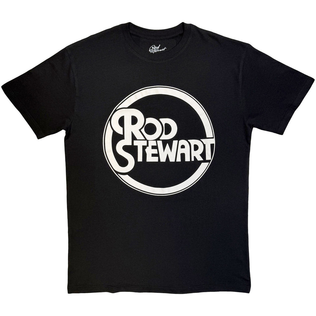 Rod Stewart - Circle Logo Mono - Black t-shirt