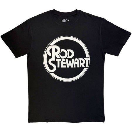 Rod Stewart - Circle Logo Mono - Black t-shirt