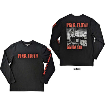 Pink Floyd - Animals B&W - Long Sleeve Black t-shirt