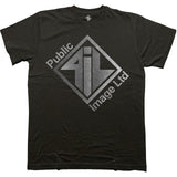 PiL - Public Image Ltd - Brushed Steel Logo & Text - Black  t-shirt