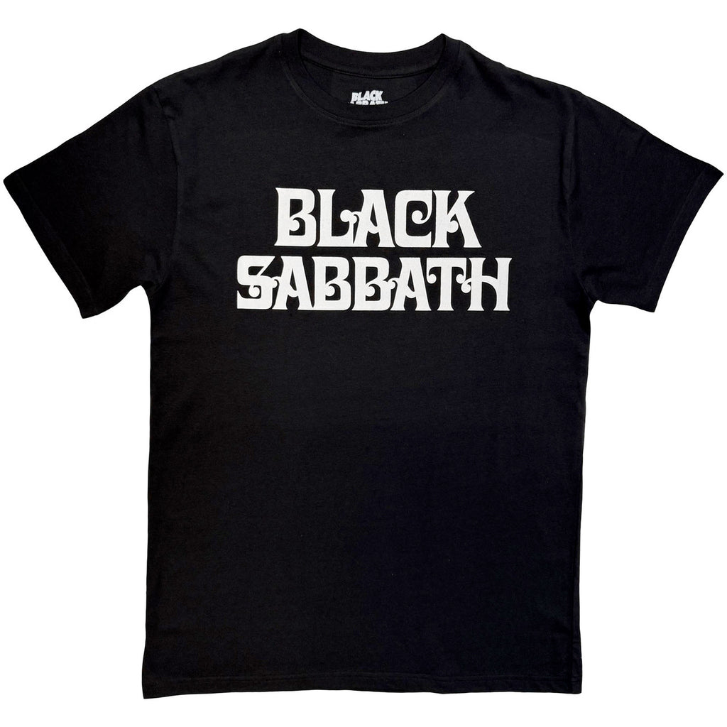 Black Sabbath - Curly Logo Mono - Black t-shirt