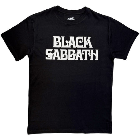 Black Sabbath - Curly Logo Mono - Black t-shirt