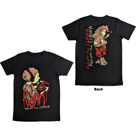 Korn - Follow The Leader with Backprint - Black t-shirt