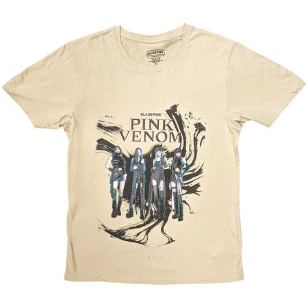 BlackPink - Pink Venom Oil Stroke - Sand t-shirt